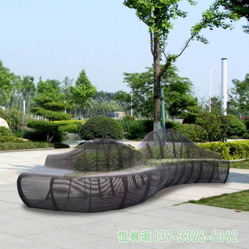 公园不锈钢座椅雕塑 哈尔滨座椅白钢雕塑制作厂 恒枫源雕塑